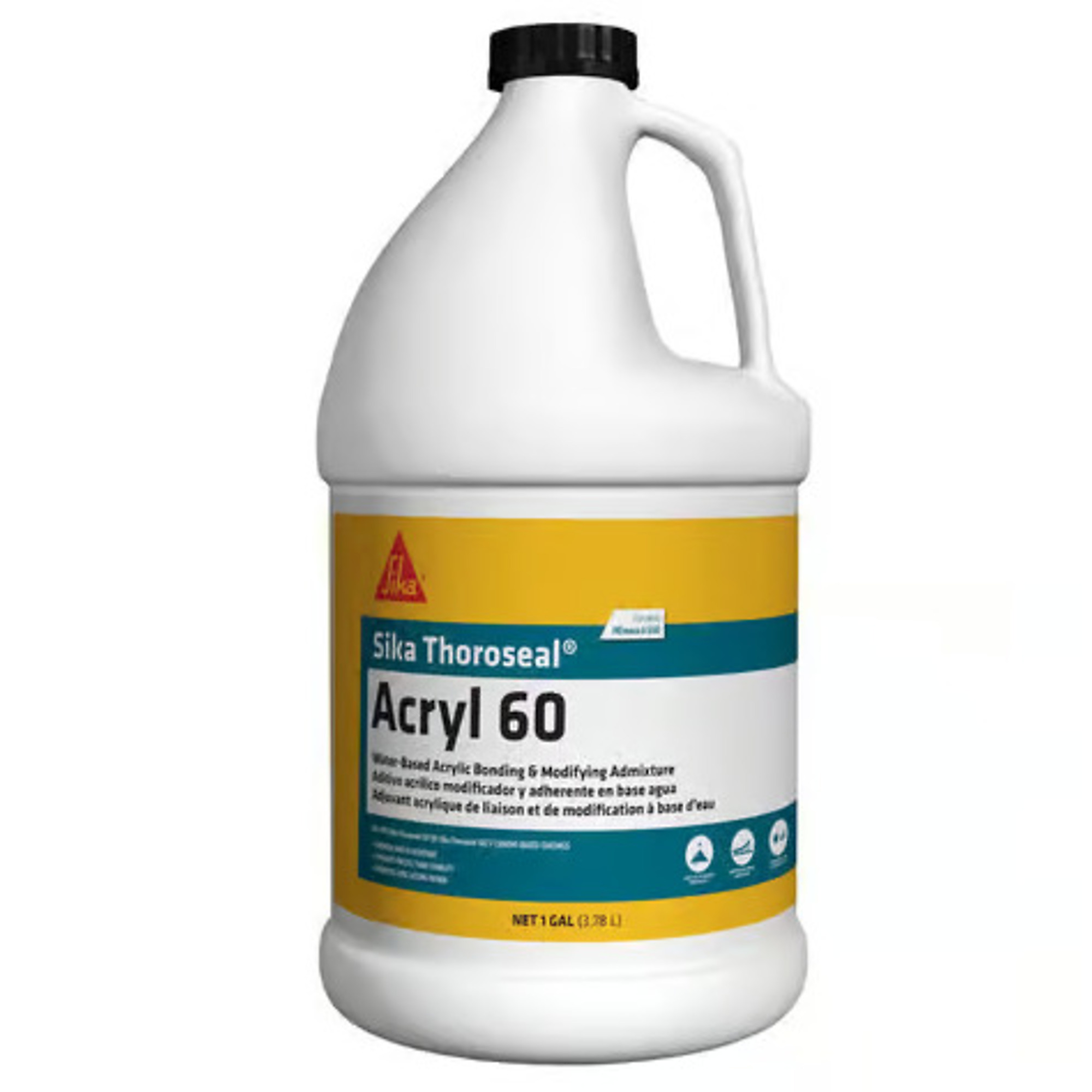 SikaThoroseal Acryl 60 Water-Based Acrylic Bonding and Modifying Admixture 1 Gallon, 4PK